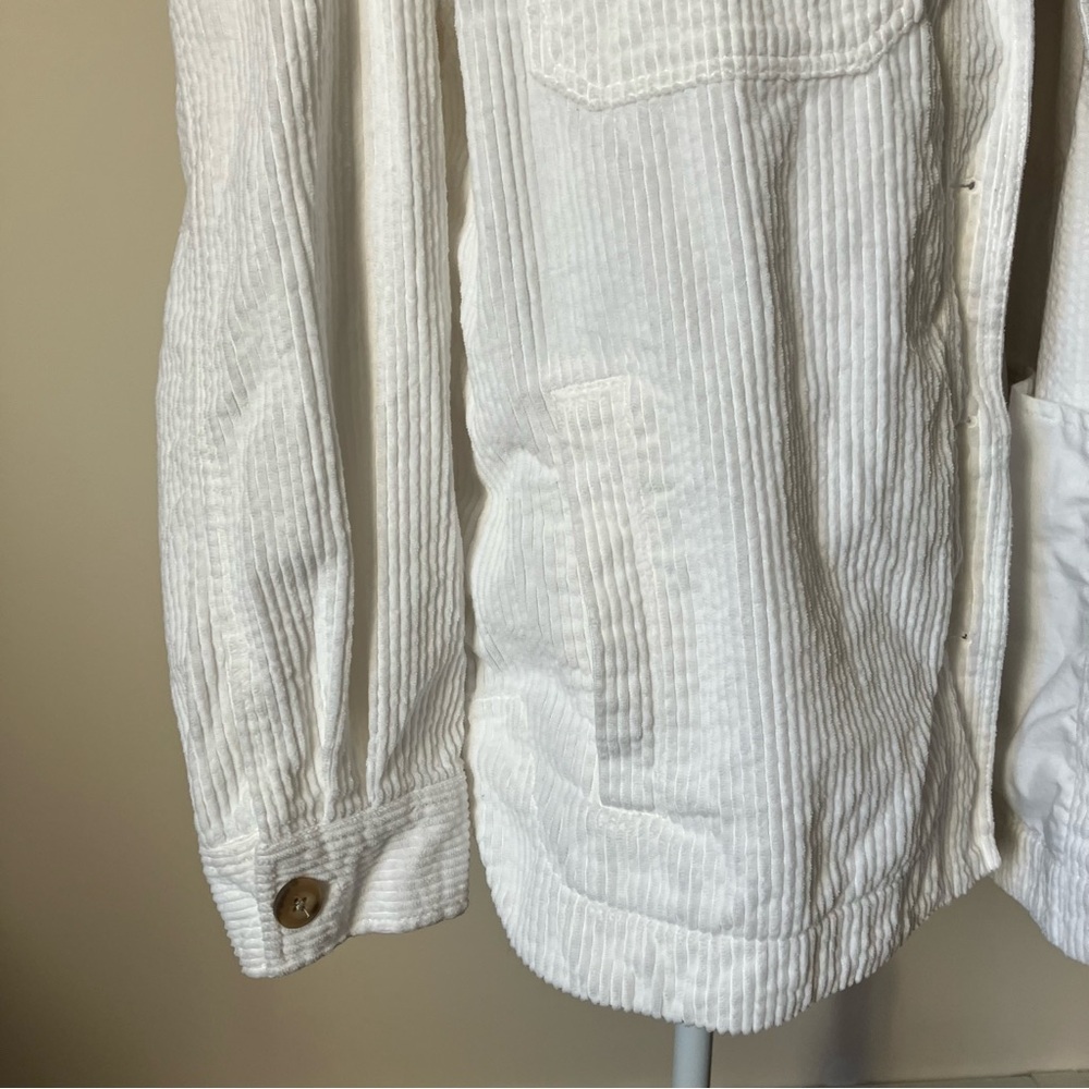 Madewell Women’s White Corduroy Shirt-Jacket Shacket size Small - Picture 6 of 9